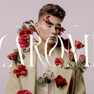 Larome Unique Serif, Display Font, Logo Font, Vintage Serif Font, Minimalist Font, Beauty Serif Font, Uppercase Font