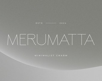 Merumatta Font - Elegant Monoline Sans Serif (OTF/TTF)