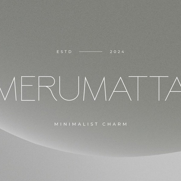 Merumatta - Elegant Monotype, die ultimative Sans Serif-Schrift für modernes und modisches Branding, perfekt für elegante, stilvolle Designs