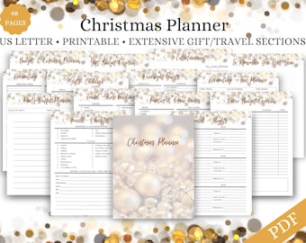 Printable Christmas Planner, Holiday Planner, Travel/Gift Budget, Christmas Binder, Annual Family Letter, Travel Packing List, Download only