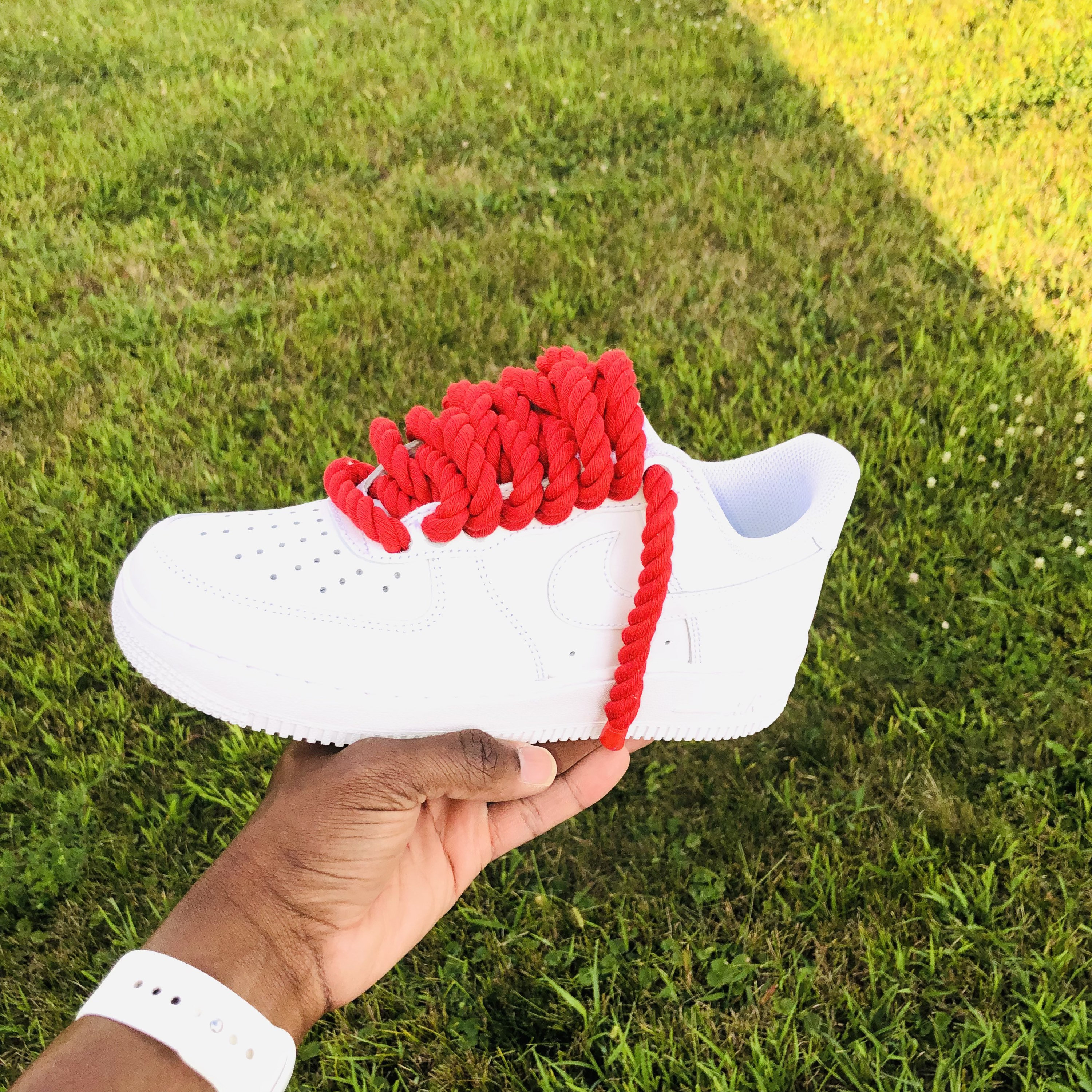 custom red air force 1 with rope｜TikTok Search