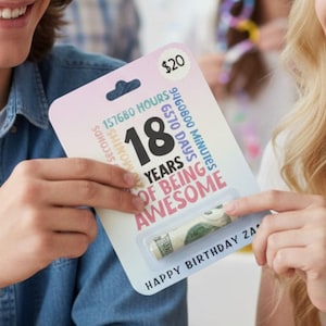 18th Birthday Money Holder Card: Creative Cash Gift