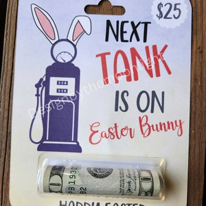 Easter Gas Money Holder - Money Card - Greeting Card - Gift Card - Cash Card - Easter Gift - Personalized Card - Gas Card