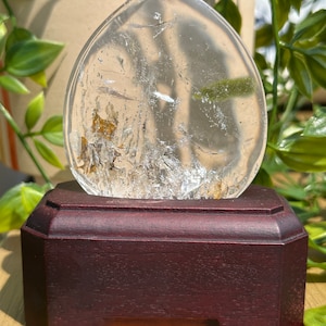 Cuarzo de inclusión enhidro multiburbuja de alta calidad muy claro con soporte personalizado