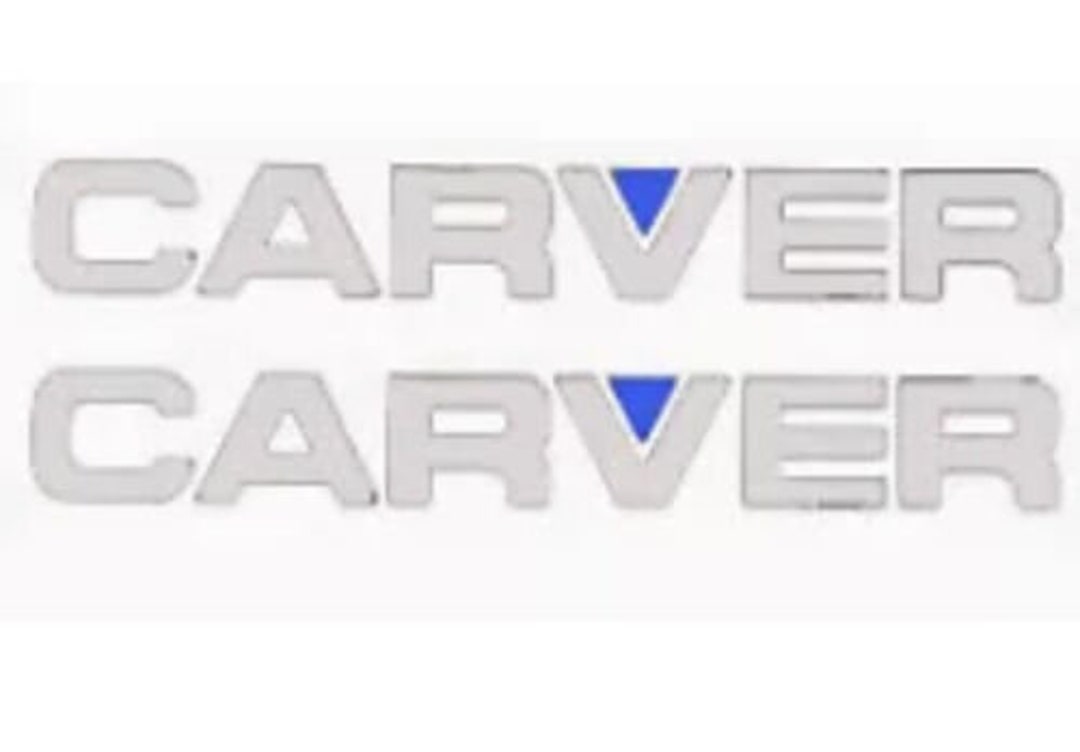 Two Carver Boat Chrome Decals Decal Sticker Pair Lk Etsy