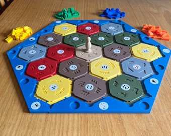 Tablero de juego entrelazado impreso en 3D: a todo color, para 3-4 jugadores (archivo digital 3D STL)