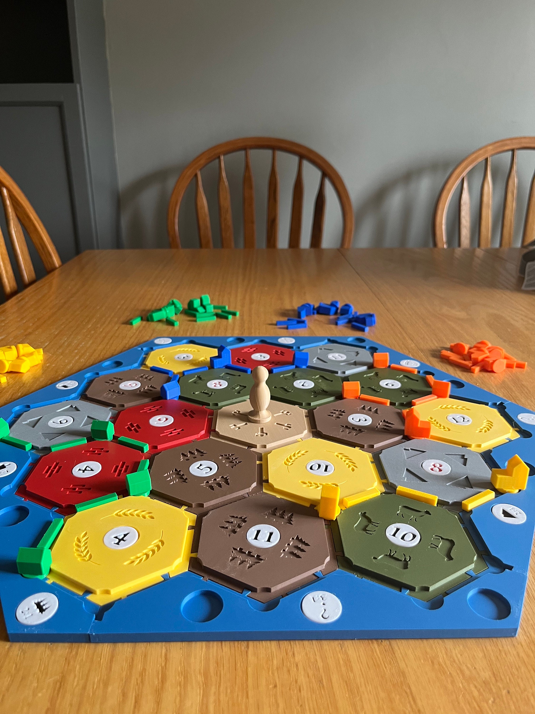 3D Printed Interlocking Game Board: Full Color, 3-4 Players (3D STL ...