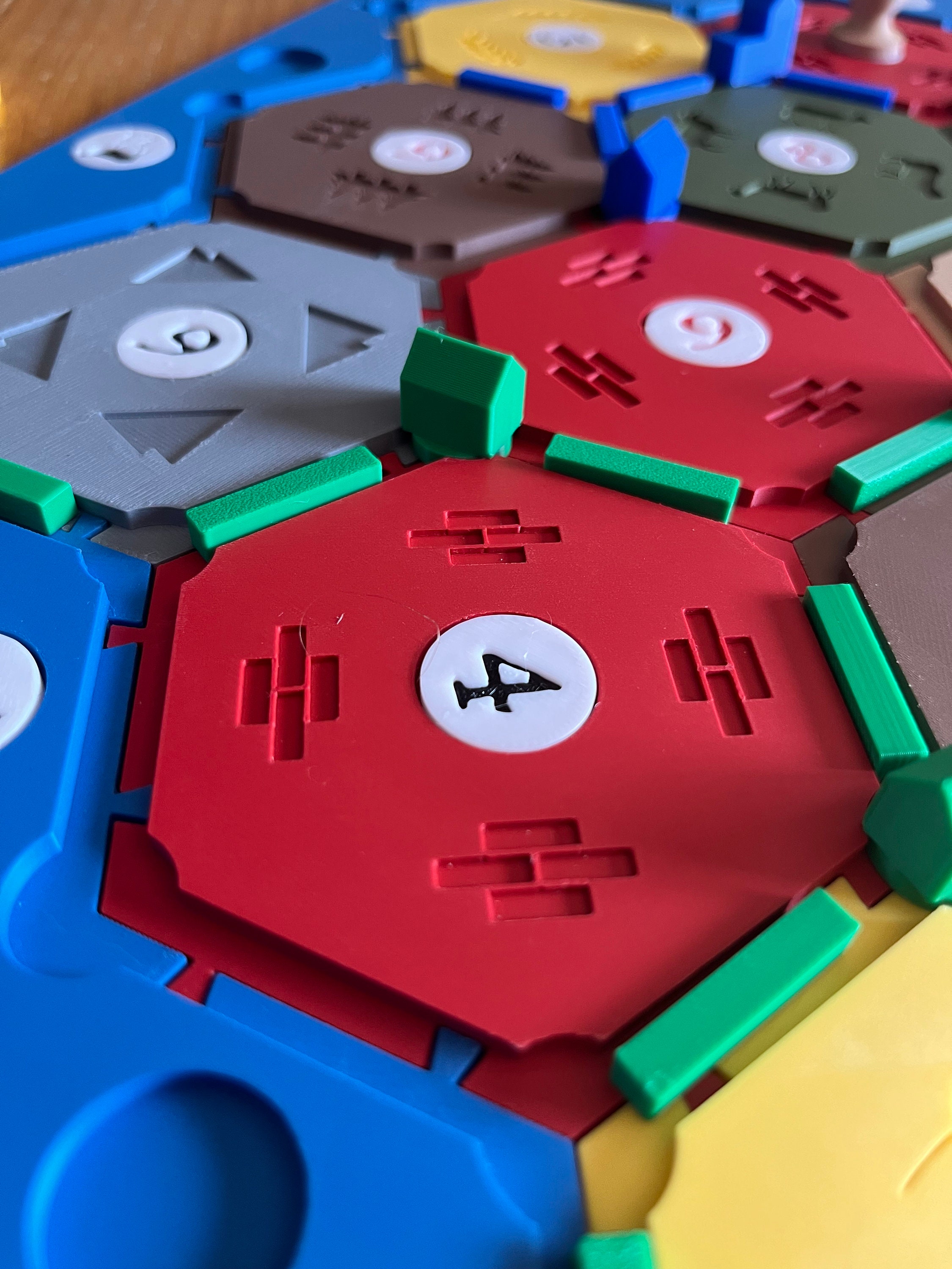 3D Printed Interlocking Game Board: Full Color, 3-4 Players (3D STL ...