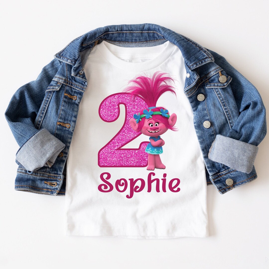 Trolls Poppy Birthday Shirt, Poppy Troll Birthday Shirt for Girls ...