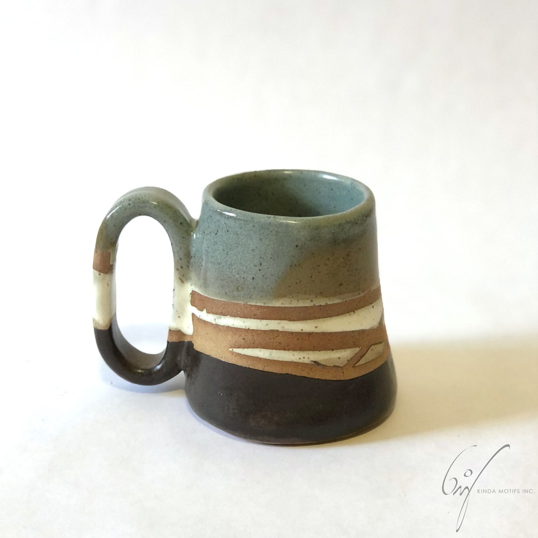 MG04 Boho Coffee Mug Handmade Pottery in Rustic Style Etsy Canada