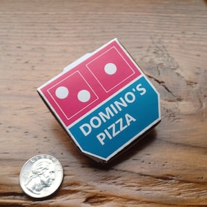 Domino&#39;s Pizza Barbie 1:6 Miniature Box Tiny Food Accessory