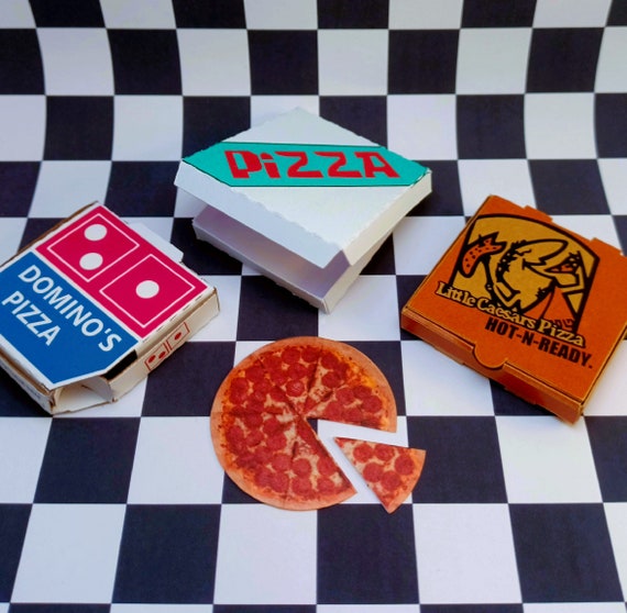 Pepperoni Pizza 1:12 Miniature Stickers Tiny Food