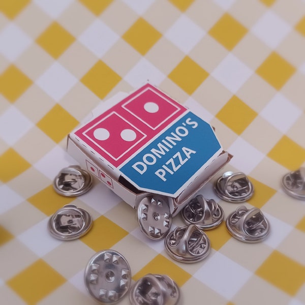 Domino's Pin Pizza Miniature Button 1:12 Scale