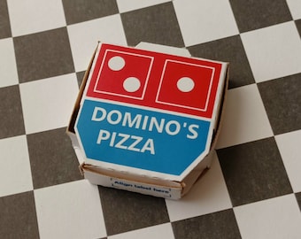 Domino's 1:12 Miniature Pizza Box Tiny Food Accessory