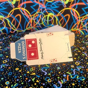 Mini boîte à pizza miniature 1:12 Domino's, petit accessoire alimentaire [Non assemblé]