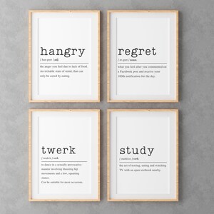Funny Sarcastic Definition Printable, Home Decor Wall Art, Word ...