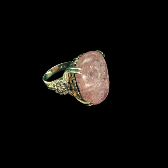 Sterling Silver Genuine Cushion Pink Tourmaline Filigree Ring Sterling Silver Genuine Cushion Pink Tourmaline Filigree Ring