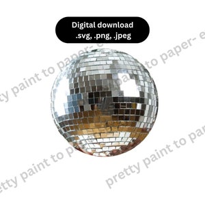 Groovy, Disco Ball, .svg, .png, .jpeg, mirror disco ball, clipart, Disco