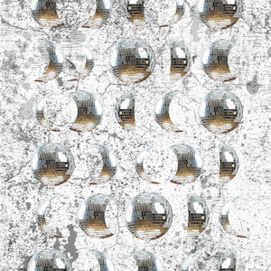 Mirror Disco, Wall Art Printable, Phase of Moon, Disco Ball Moon Phase Poster, .jpeg clipart, abstract art, digital download