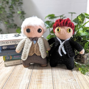 Good Omens Crowley & Aziraphale Crochet Dolls