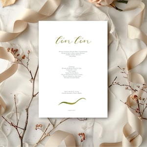 Italian Destination Drinks Menu Template - Hand Painted Food Headings - Editable Printable Canva Menu for any European Event - Cin Cin
