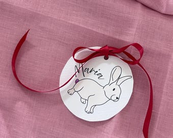 Easter Bunny Pace Card Template: Holiday black and white Design (Digital Download)