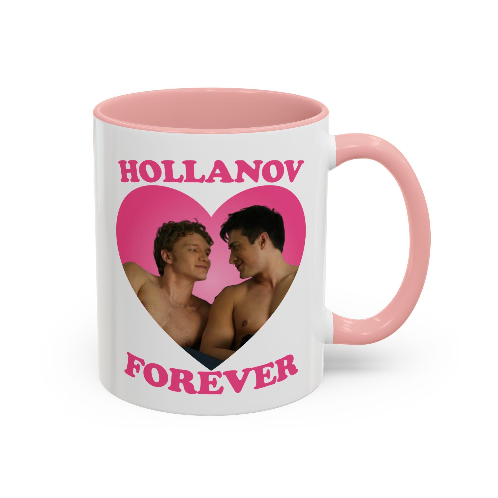 Discover Hollanov Forever Pink Heart Accent Coffee Mug