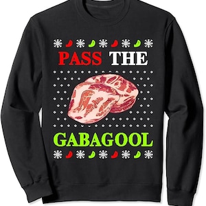 Pass the Gabagool Christmas, Ugly Xmas Sweatshirt