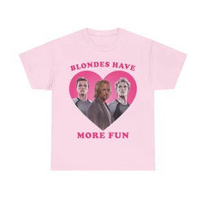 Blondes have more fun Peeta Mellark finnick odair Haymitch pink shirt