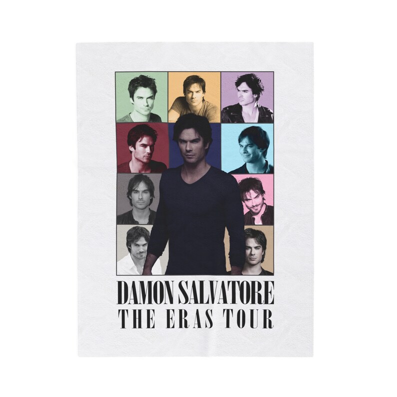 Damon Salvatore the Eras Tour Velveteen Plush Blanket Etsy