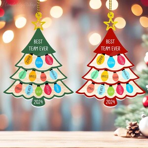 Best Team Christmas Tree Ornament/Best Team Ever Name Ornament/Best Team Christmas Gifts/Coworker Christmas Ornament/Team Gift for Employees