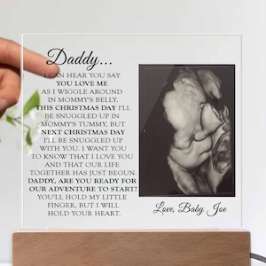 First Dad Gifts, Expecting Dad Gift from Baby, First Christmas Gift for Dad To Be Gift Plaque, Pregnancy Announcement Anniversary To Husband