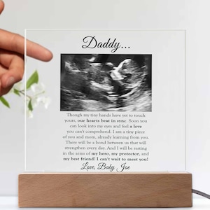 Personalized Ultrasound Photo Acrylic Plaque for Daddy/Expecting Dad Gift from Baby/Ultrasound Gift for Daddy/First Fathers Day Gift for Dad