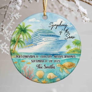 Personalized Family Cruise Ornament, Cruise Ship Ornament, Cruise Ship Vacation Ornament, Cruise Christmas Ornament Gift, Cruise Lover Gift