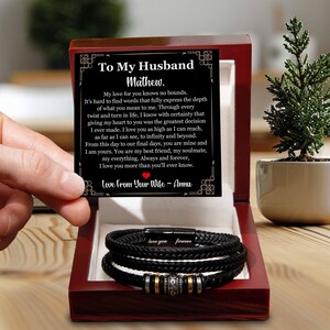 VULETO American Flag Bracelet For Men - Stainless Steel Link Bracelet Gift For Boyfriend, Husband, Brother