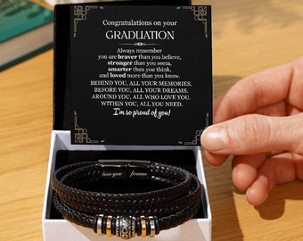 Graduate Bracelet Gift for Boys, Graduation Gift for Him, Best Gift for College Graduation, Gift for New Graduate, Graduation Male Gift 2024