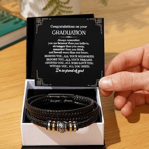 Graduate Bracelet Gift for Boys, Graduation Gift for Him, Best Gift for College Graduation, Gift for New Graduate, Graduation Male Gift 2024