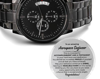 Aerospace Engineer Custom Watch, Aerospace Engineer Afstudeercadeau, Cadeau voor nieuwe Aerospace Engineer, Toekomstige Aerospace Engineer Gift