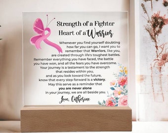 Breast Cancer Survivor Gift, Cancer Survivor Plaque for Women, Encouragement for Breast Cancer Warrior, Support Gifts for Cancer Fighter