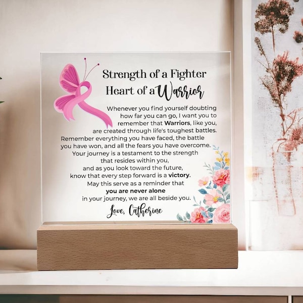 Borstkanker Survivor Gift, Cancer Survivor Plaque voor vrouwen, aanmoediging voor Breast Cancer Warrior, ondersteuningsgeschenken voor Cancer Fighter