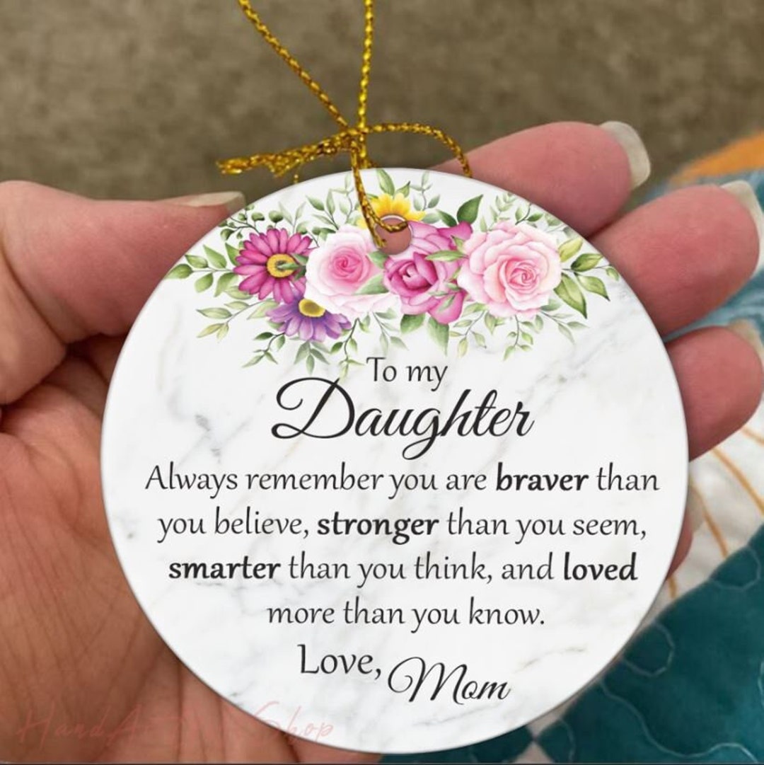Daughter Christmas Gifts Personalized Ceramic Ornament for - Etsy