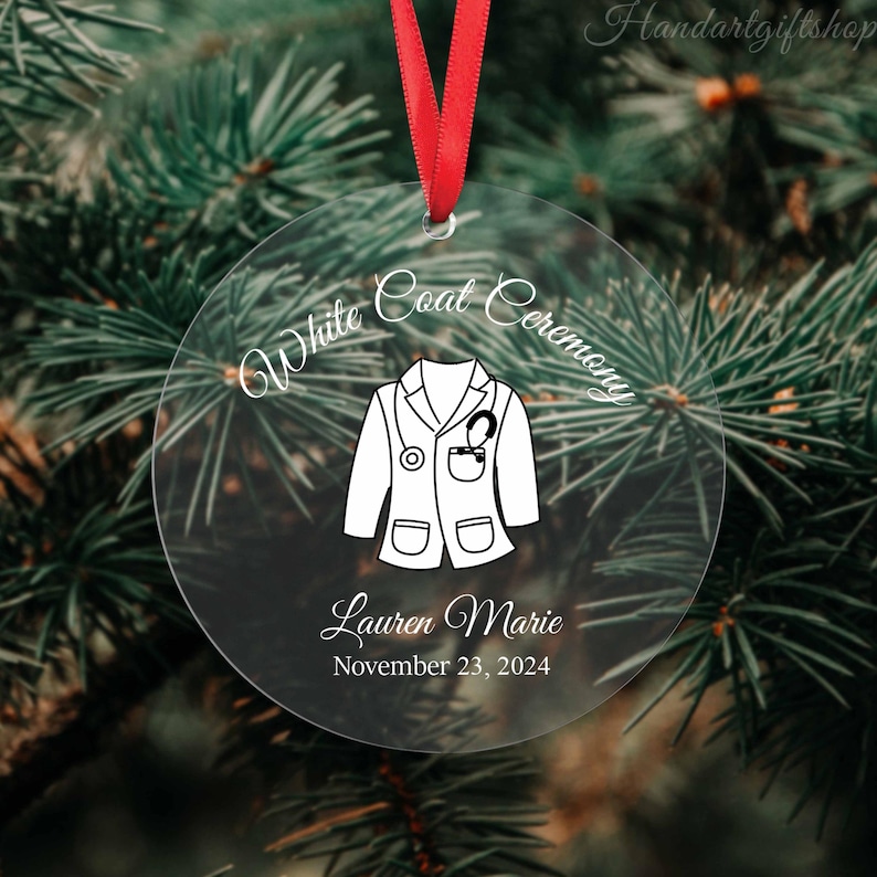 White Coat Ceremony Ornament Gift, Doctor Ornament, Future Doctor Ornament Gift, Doctor Lab Coat