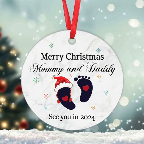 1st Year Anniversary Gift Ideas New Parents Ornament, Mommy And