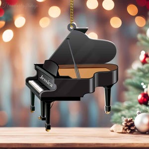 Piano Christmas Ornament, Black Piano Ornament, Grand Piano Ornaments, Piano Lovers Ornament Gift, Music Teacher Gifts Orchestra Piano 2024
