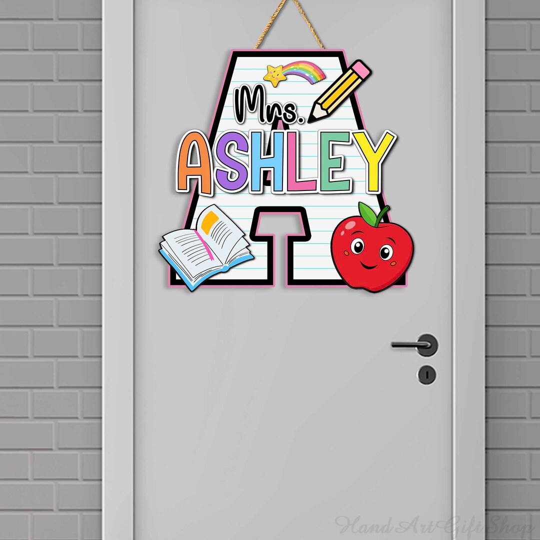 Personalized Classroom 3D Wood Art, 2 Layer Art Piece Door Sign Teacher ...