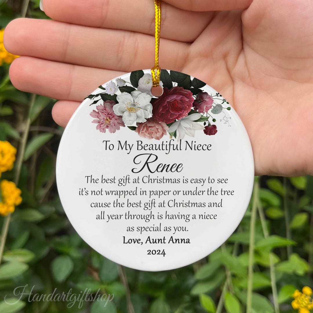To My Niece Ornament Gift 2024, Christmas Gift for Niece From Aunt ...