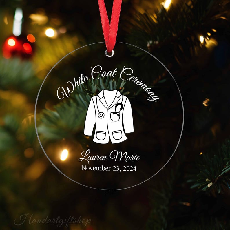 White Coat Ceremony Ornament Gift, Doctor Ornament, Future Doctor Ornament Gift, Doctor Lab Coat
