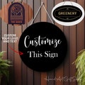 Custom Sign With Your Logo | Custom Wooden Door Hanger | Personalized Outdoor Sign | Business Sign Decor | Round Hanging Door Sign