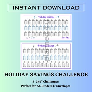 Holiday Savings Challenge: A6 Budget Binder Inserts (Printable)