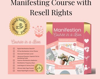 Manifesting Course, Resell Rights, Resale, Make Money Online, Digital Product, Manifestation, Online Program, Work From Home, Money Mindset